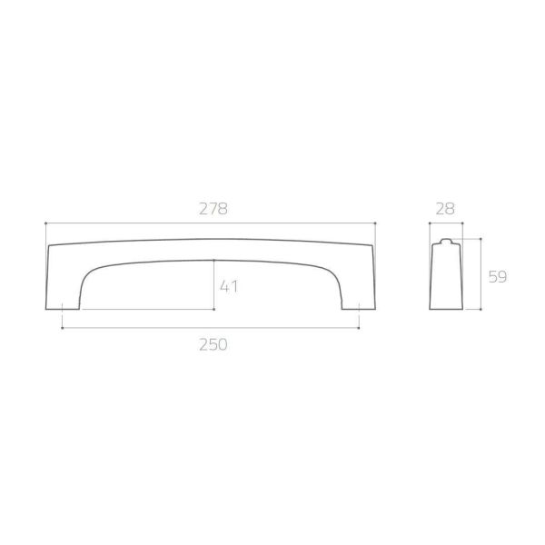 9580 250 mm Çekme Kol Nikel Saten