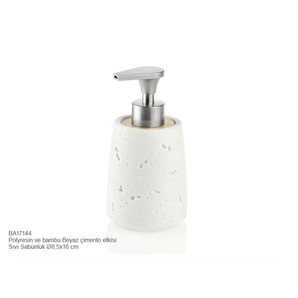 BA17144 Sıvı Sabunluk Byz Beton Efekt/Bambu
