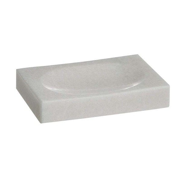 BA14191 Katı Sabunluk Beyaz Mermer