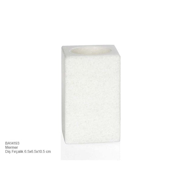 BA14193 Diş Fırçalık Beyaz Mermer