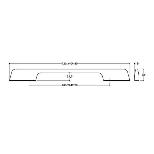 8520 Krom Kulp 160 mm