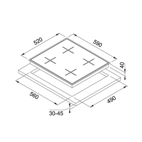 Ocak FHNS 604 4G BK C 106.0489.940