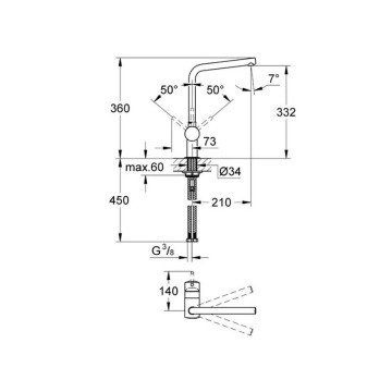 31375000 Minta OHM sink 1/2 L-spout