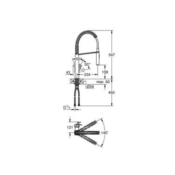 31395DC0 Eurocube OHM sink high spout