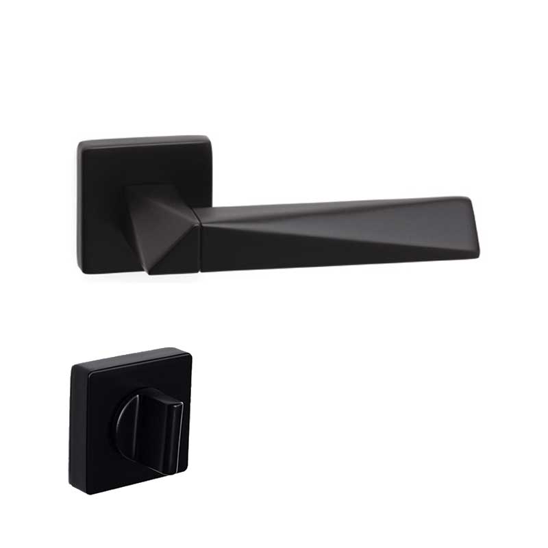 AGATE Mat Siyah  Kapı Kolu Wc