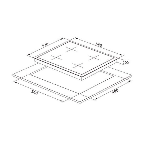Ocak CS5343W01 60cm Beyaz
