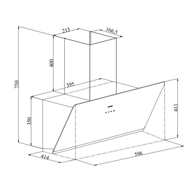 Davlumbaz 3457 Soho 60cm Beyaz