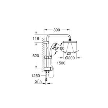 Tempesta 200 Duş Sistemi + Divertör