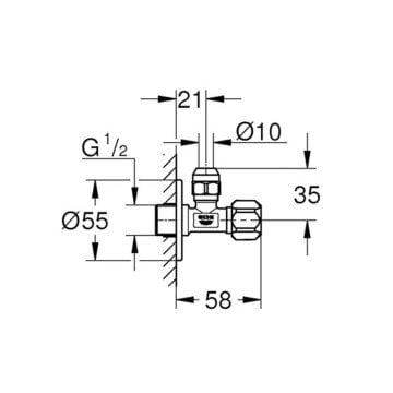 2201800m Ara Musluk 1/2 x 3/8