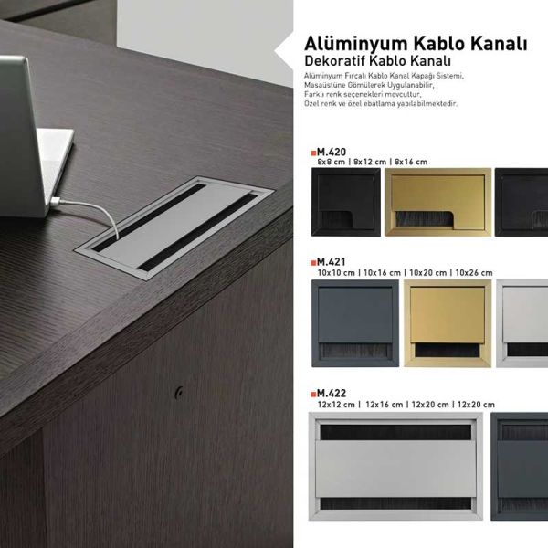 80x200mm Kablo Kapağı Mat Siyah