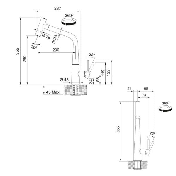 Batarya Icon Doccia 115.0625.188
