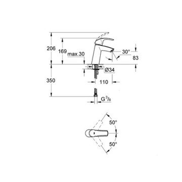 23324001 Eurosmart Lavabo Bataryası