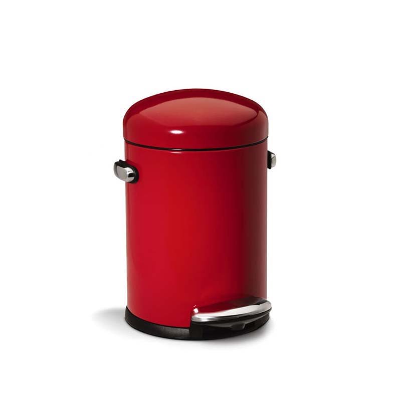 CW1294- Mini Çöp Kovası Retro 4,5lt Kırmızı