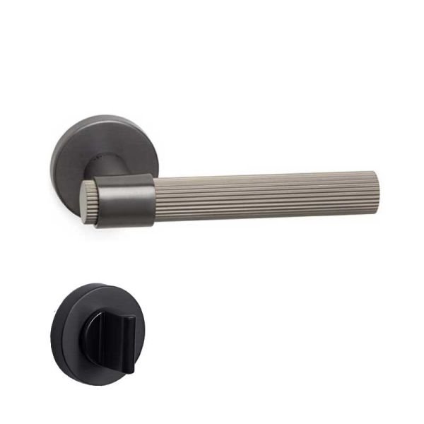 AXEL-L Füme Saten  Kapı Kolu Wc