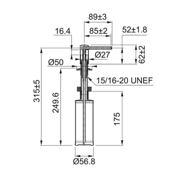 Sıvı Sabunluk 350ml Stone Grey 119.0578.744