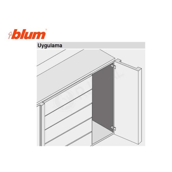 Kalın Kapak Frenli Menteşe Siyah