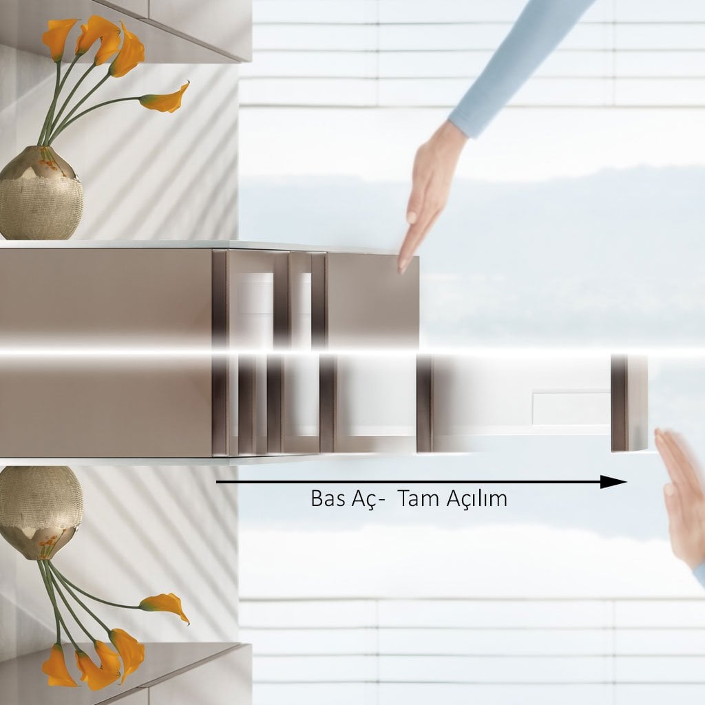 Tandem TIP-ON (Bas Aç) Tam Açılım Ray Takımı