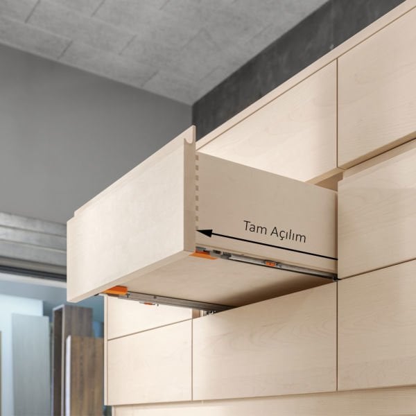 Tandem Frenli Tam Açılım Ray Takımı