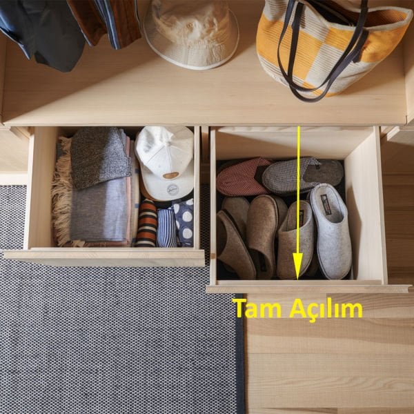Tandem Frenli Tam Açılım Ray Takımı