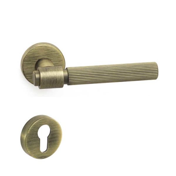 AXES-L Antik Saten Mat  Kapı Kolu Yale