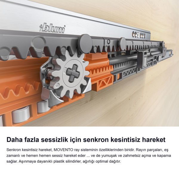 Movento Frenli Tam Açılım Ray Takımı