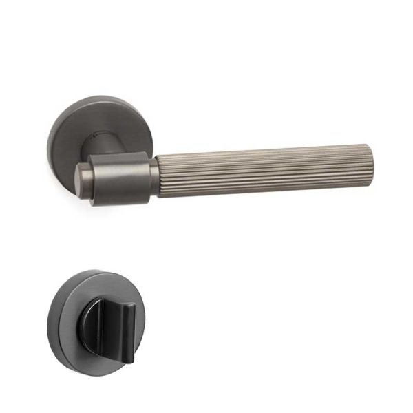 AXES-L Füme Saten  Kapı Kolu Wc