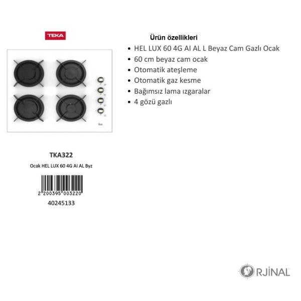 (#) Ocak HEL LUX 60 4G AI AL Byz