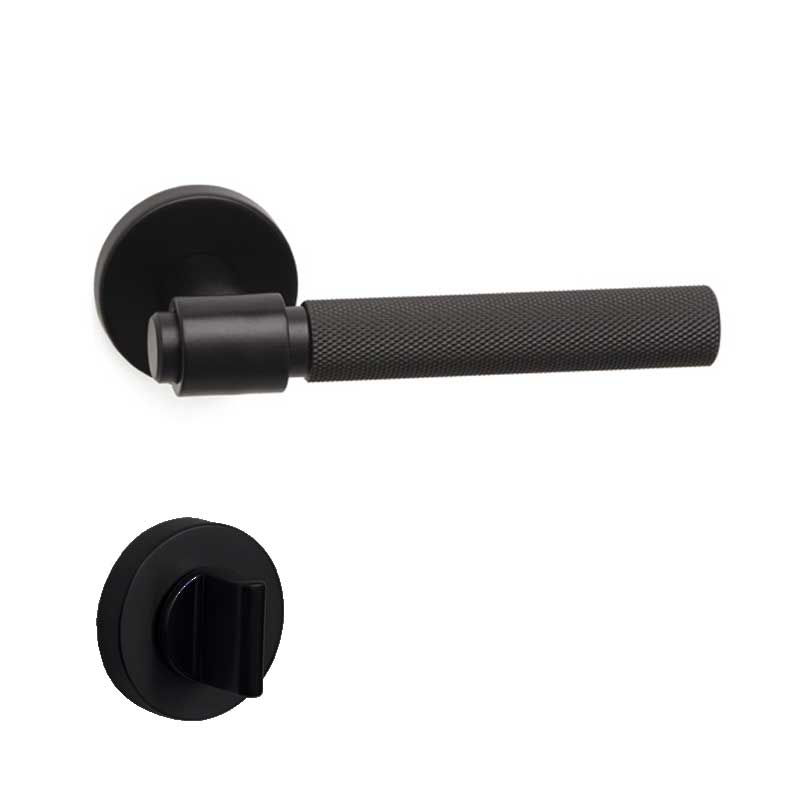 AXES-T Mat Siyah  Kapı Kolu Wc