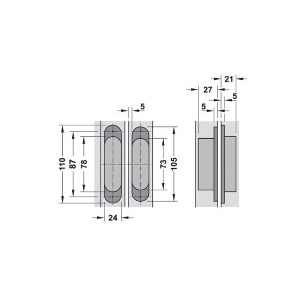 CDH 40 Gizli menteşe nikel mat 52kg 42p