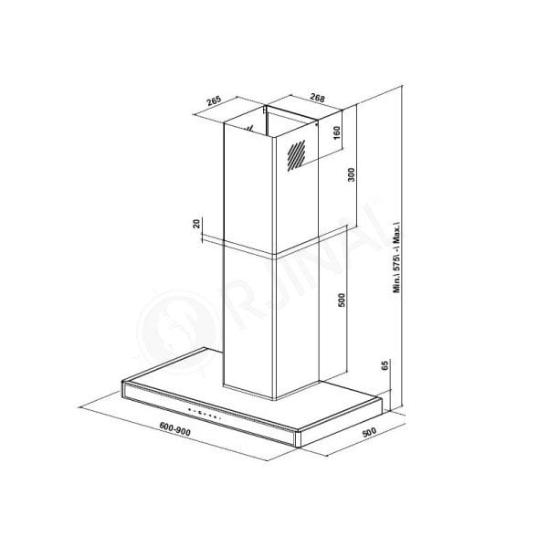 Davlumbaz ATV 60.3 M Siyah Mekanik Tuşlu