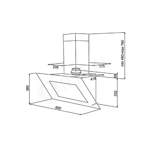 Davlumbaz TVT 60 Beyaz