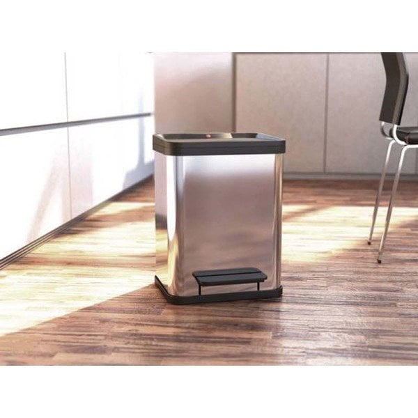 0619-200 Çöp Kovası Öko Plus M Krom 17 Lt