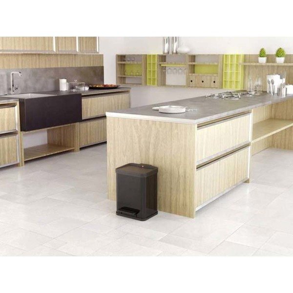 0619-260 Çöp Kovası Öko Plus M Siyah 17 Lt