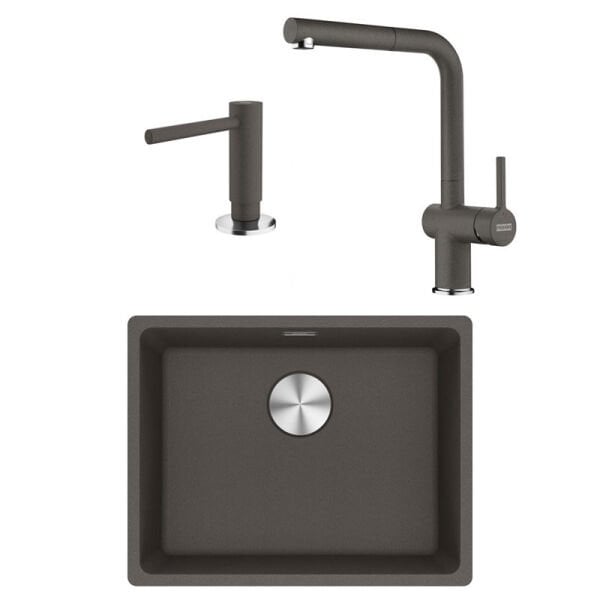 MRG 110-52 Slate Grey Evye+Active Plus Doccia Batarya+Sabunluk Set