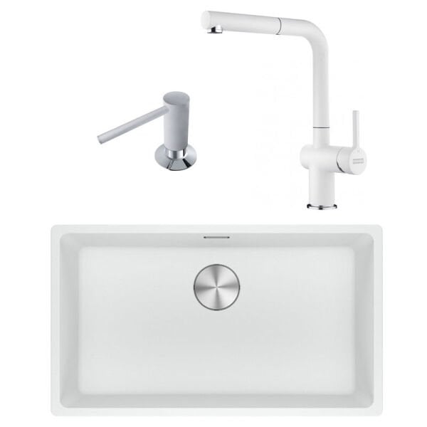 MRG 110-72 Bianco Evye+Active Plus Doccia Batarya+Sabunluk Set