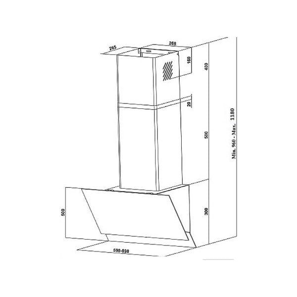 Davlumbaz ATV 60 Siyah