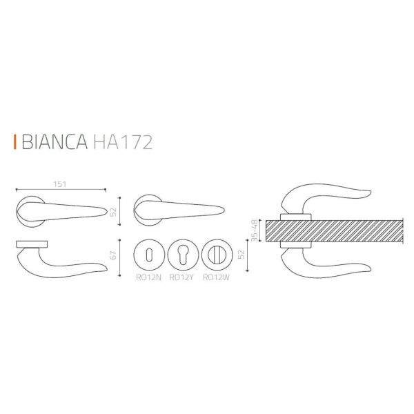 BIANCA Altın  Kapı Kolu Oda