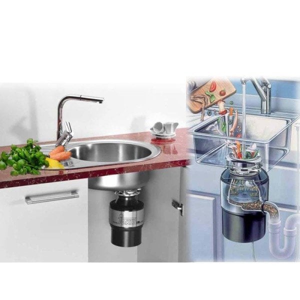 (#) Çöp Öğütücü TR-23.1 (Pnomatik düğmeli) Siyah