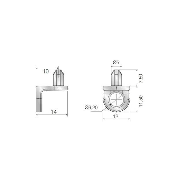 5mm Pimli-delikli Raf Pimi 0043h