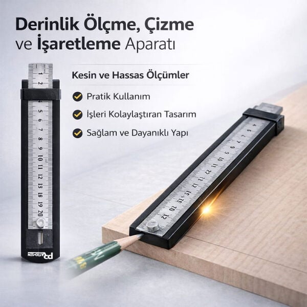 SL0584 Derinlik Ölçme, Çizme, İşaretleme Aparatı