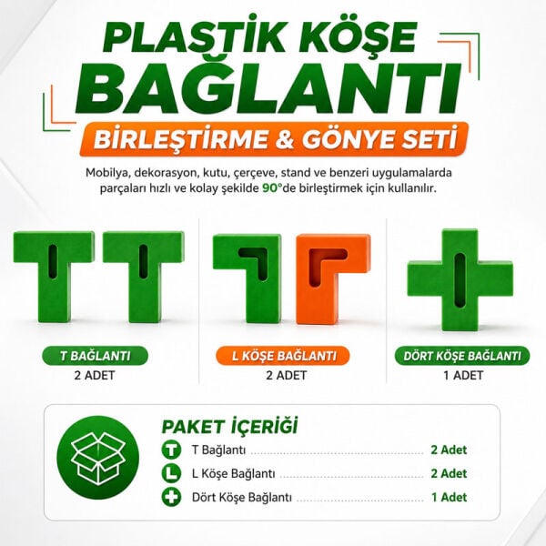 SL0591 Köşe Bağlantı, Birleştime, Gönye Seti