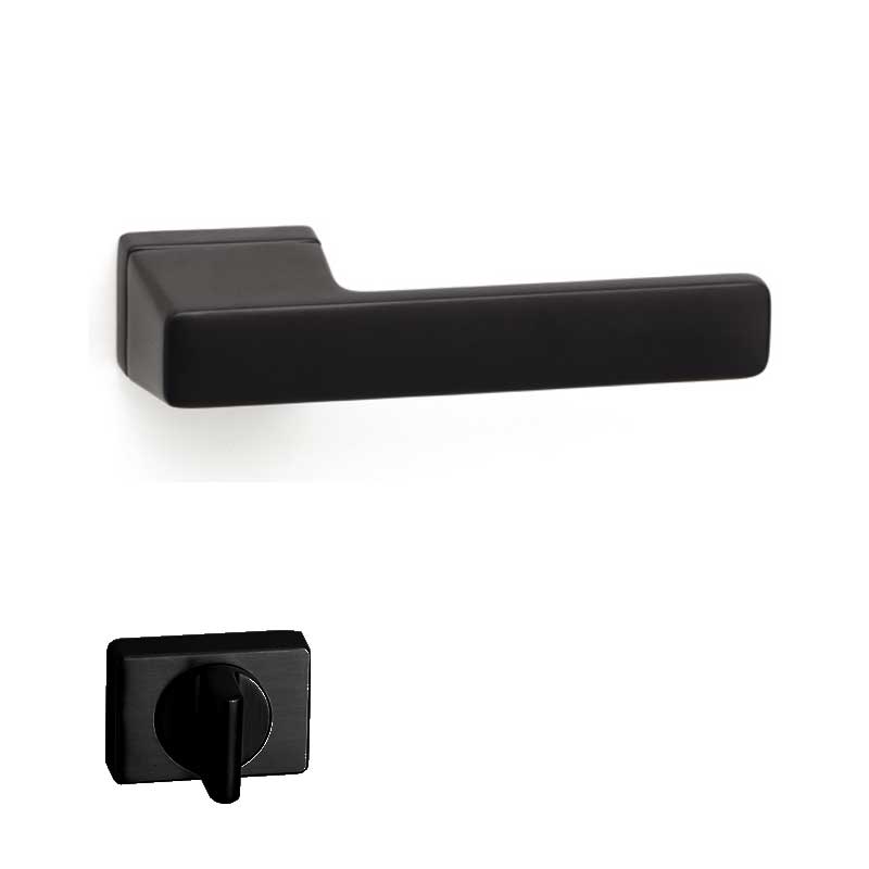 CORAL Mat Siyah  Kapı Kolu Wc