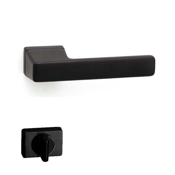 CORAL Mat Siyah  Kapı Kolu Wc