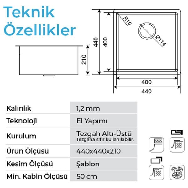 Evye Stella 4444 İnox