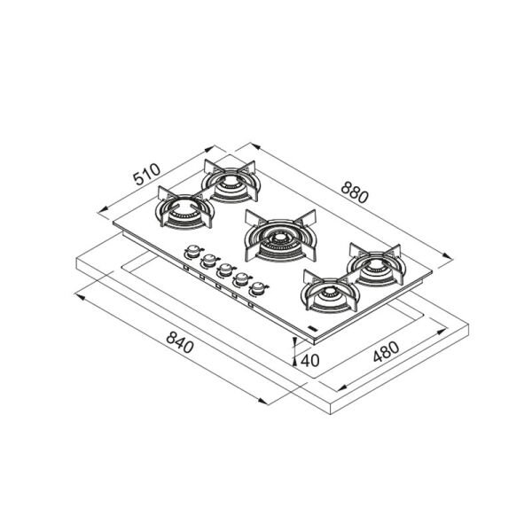 Ocak FHCR 905 4G TC HE BK C 106.0374.288