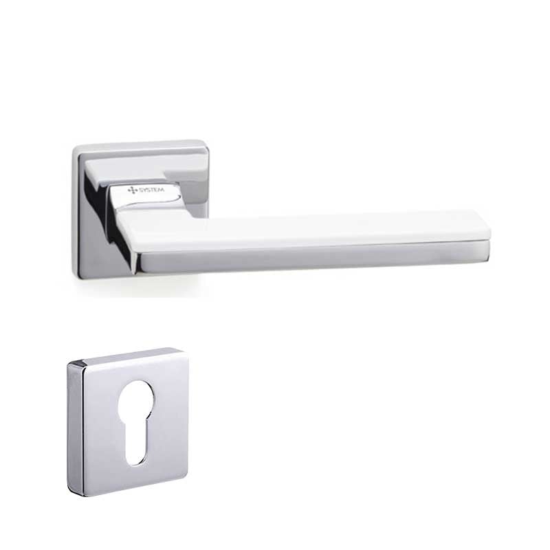 LARISSA Krom / Beyaz  Kapı Kolu Yale