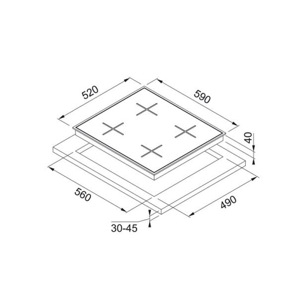 Ocak FHNG 604 4G TC BK C 106.0490.177