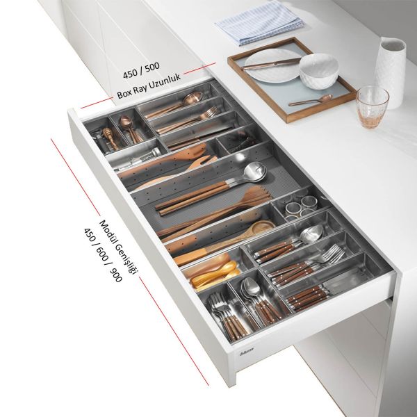 TBox Antaro için Kaşıklık Modül 450mm - Box Ray Uzunluk 500mm