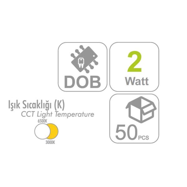 Prizli Spotu 2-Priz + 1-Yuv.Led TZ-2PD