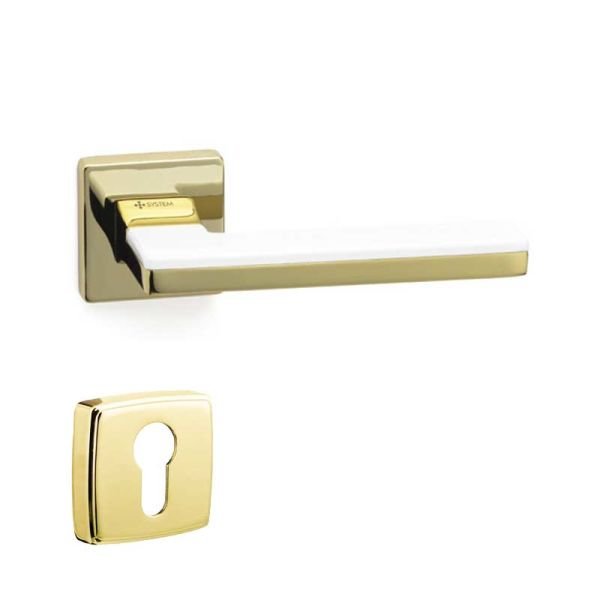 LARISSA Altın / Beyaz  Kapı Kolu Yale